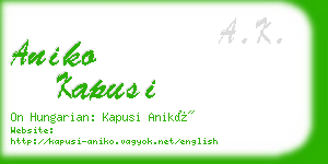 aniko kapusi business card